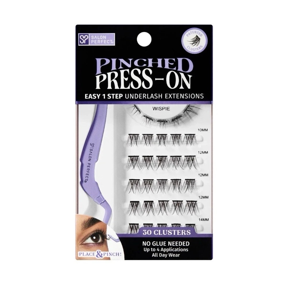 Salon Perfect Pinched Press-On Underlash Extensions Wispie 30 Clusters No Glue‎